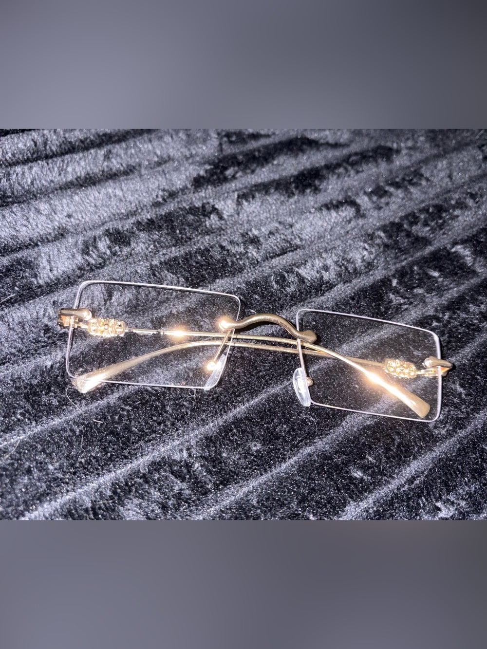 Gold Rimless Women’s Eyeglasses - Elegant Minimalist Frame